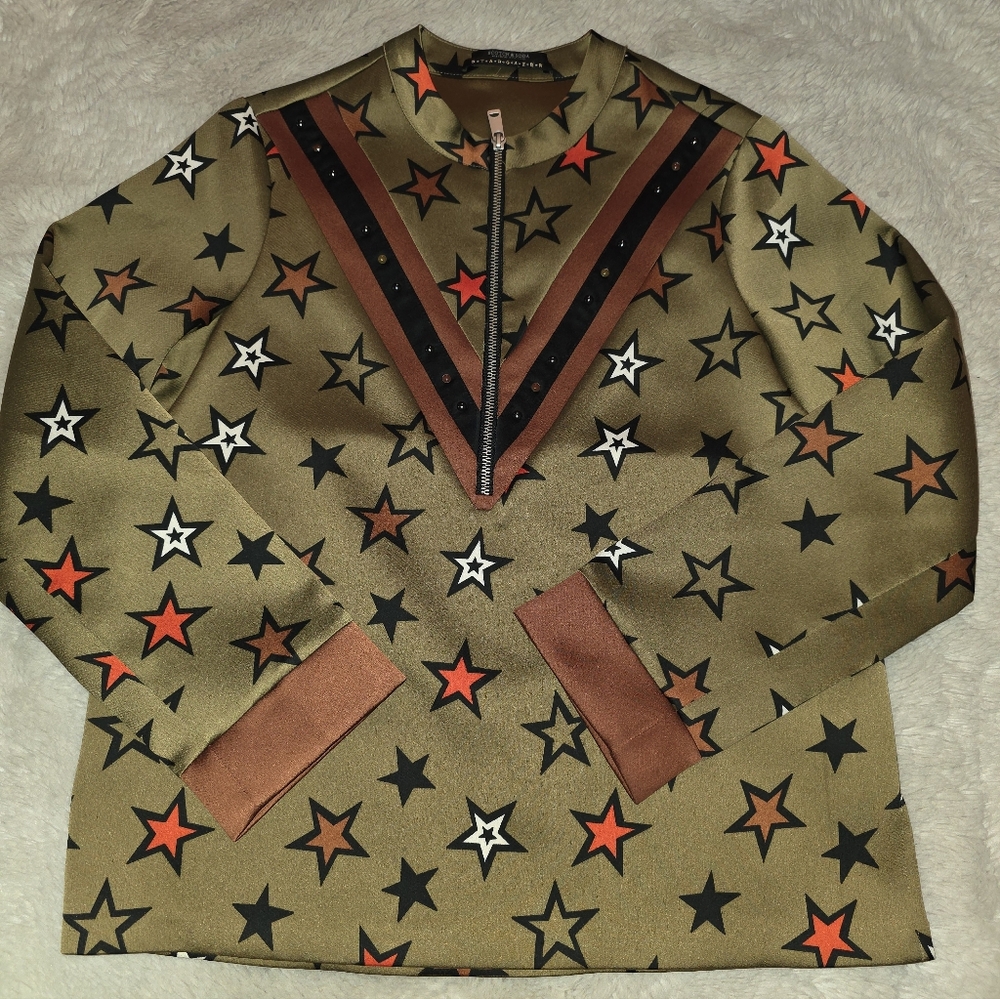 Scotch & Soda Madison Scotch Stargazer Military 1/2 Zip Pullover Women NWOT S - Picture 6 of 13